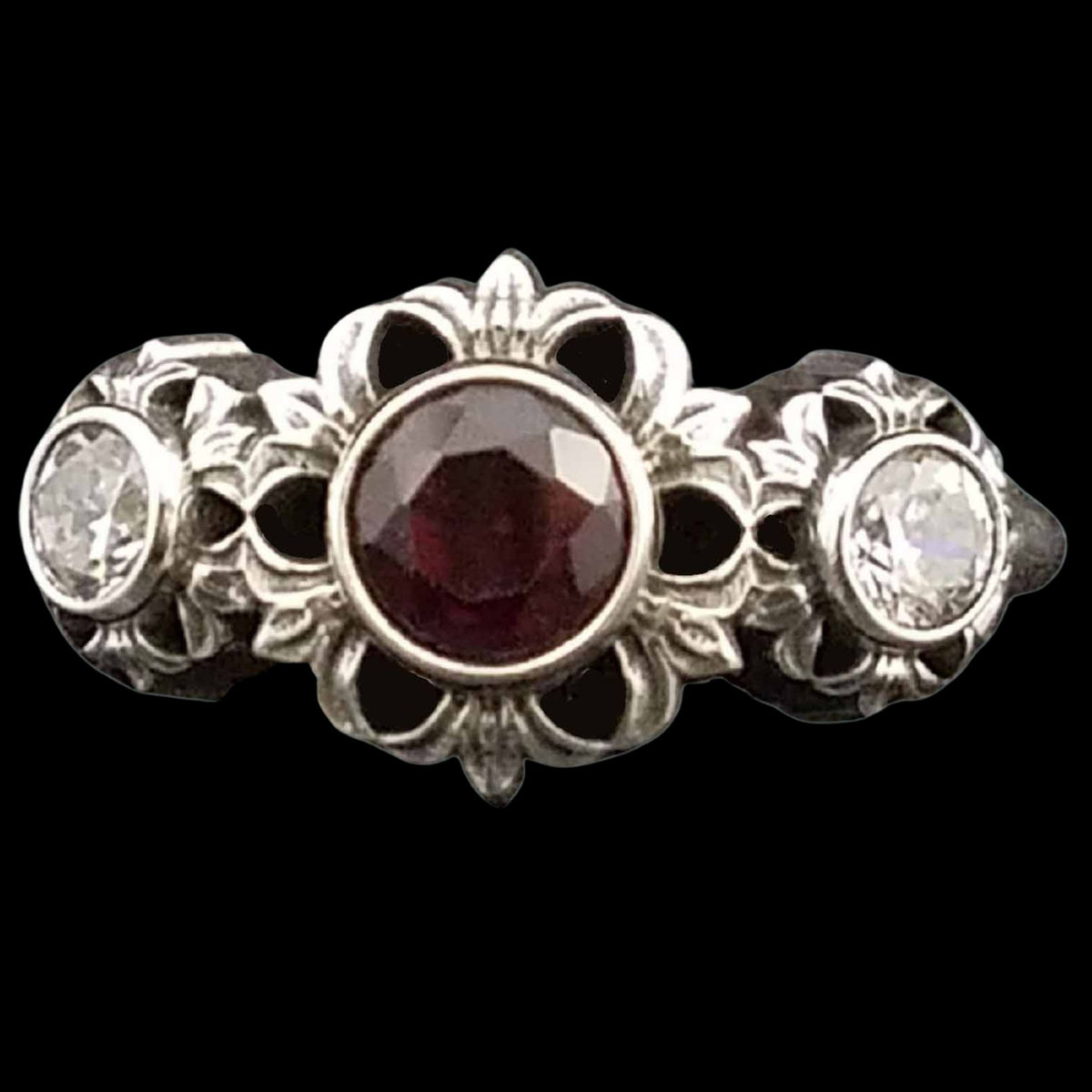 MEDICI Solitaire in 14KT Gold with 3/4 CT Ruby &amp; Diamond or Garnet &amp; Moissanite - Starting at $899
