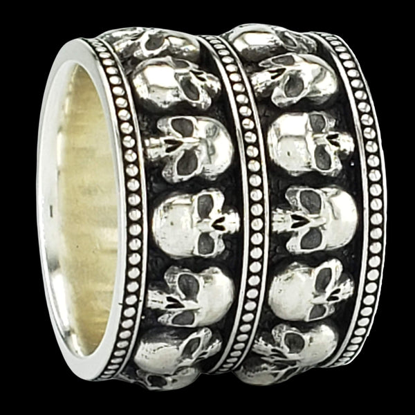 【公式ショップ】 MEMENTO MORI CATACOMBS DOUBLE STACK WIDE SKULL BAND RING テーブル・チェア・ハンモック