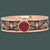 BAT NARROW SOLITAIRE Band Ring in GOLD with CHOICE OF 5mm GEMSTONE - Starting at $449 - Celtic Jewelscapes