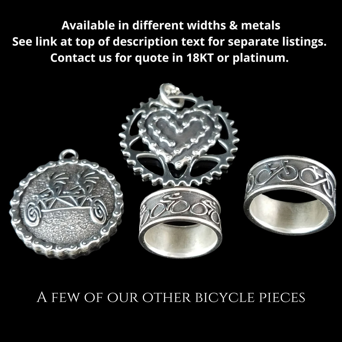 BIKE CHAIN HEART Pendant - Starting at $99