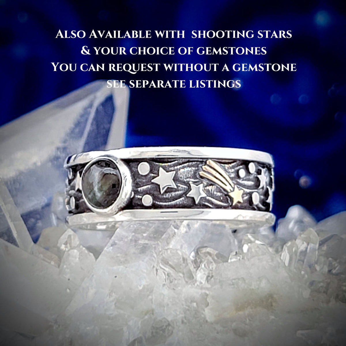 Starry Night Band Ring  - 14KT &amp; 10KT Gold