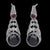 Gothic Nightfall Cascading Bat Earrings with Gemstones