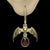 Statement Gothic Nightfall Bat Earrings with Pear-Shaped Gemstones - Just In Time for Halloween