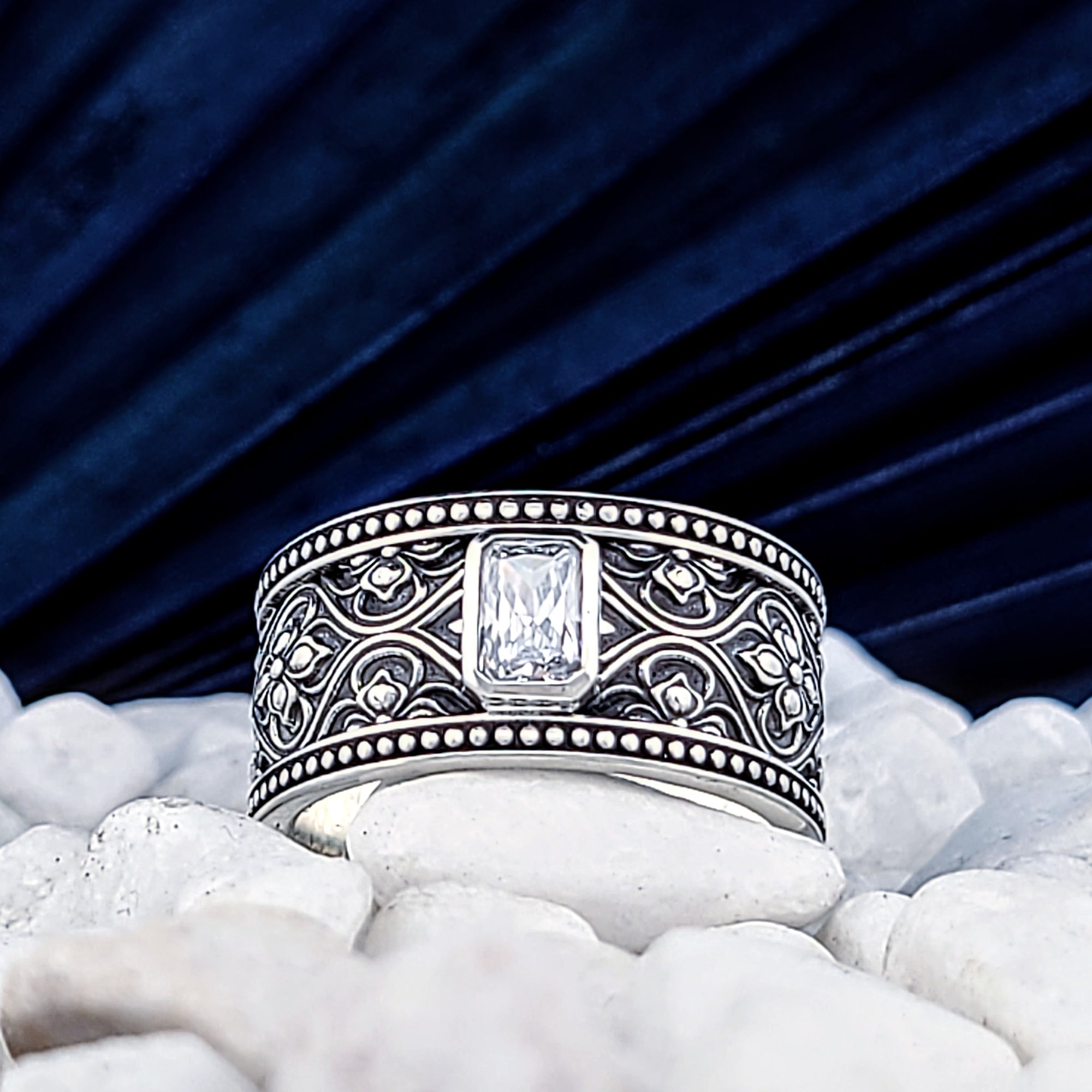 Special Order for S. A. - VALENCIA SOLITAIRE Band in SILVER with Lab Grown Diamond