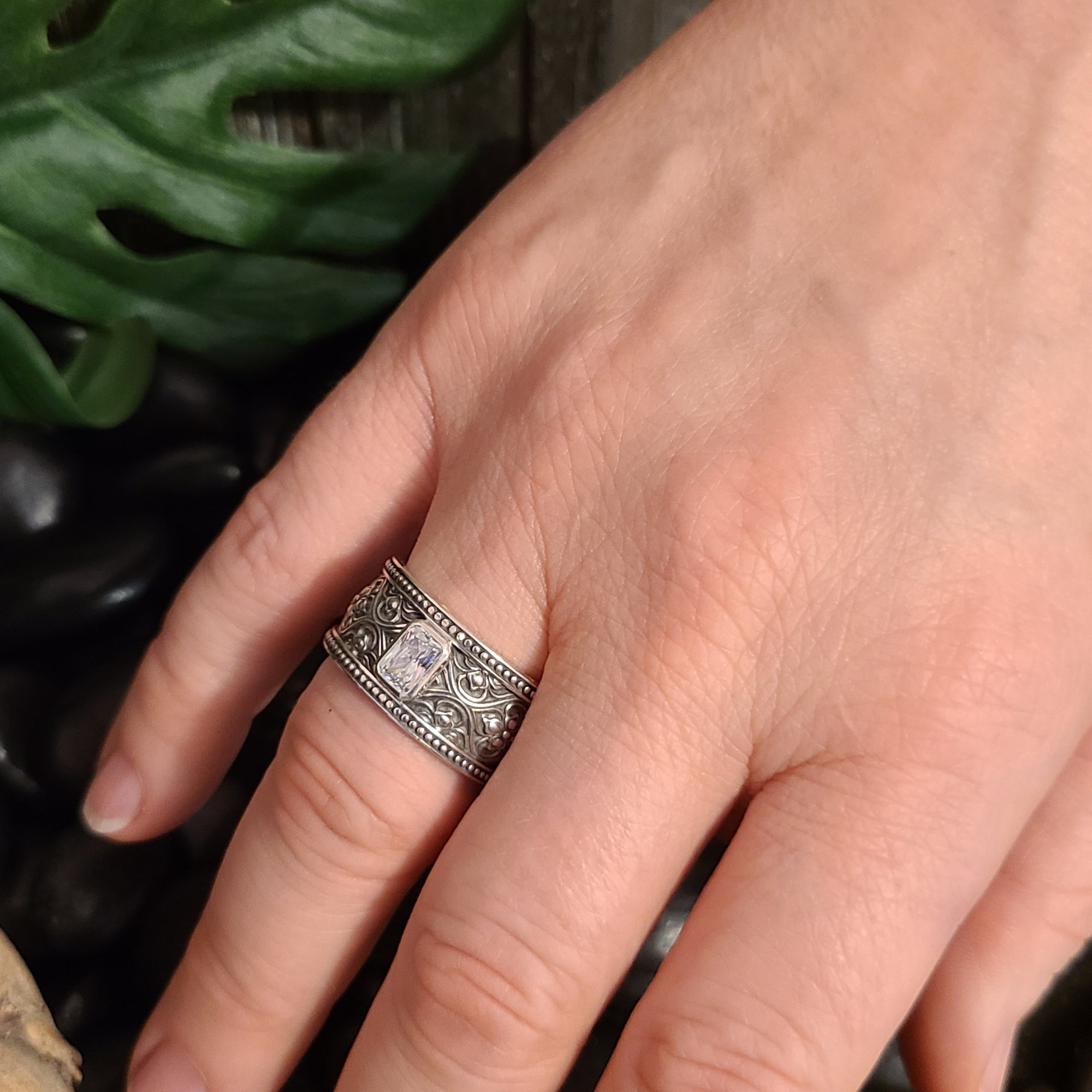 Special Order for S. A. - VALENCIA SOLITAIRE Band in SILVER with Lab Grown Diamond