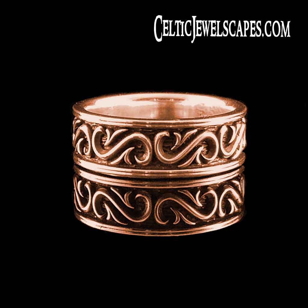 CELESTE Scrollwork Band Ring in 10KT Yellow, White or Rose Gold