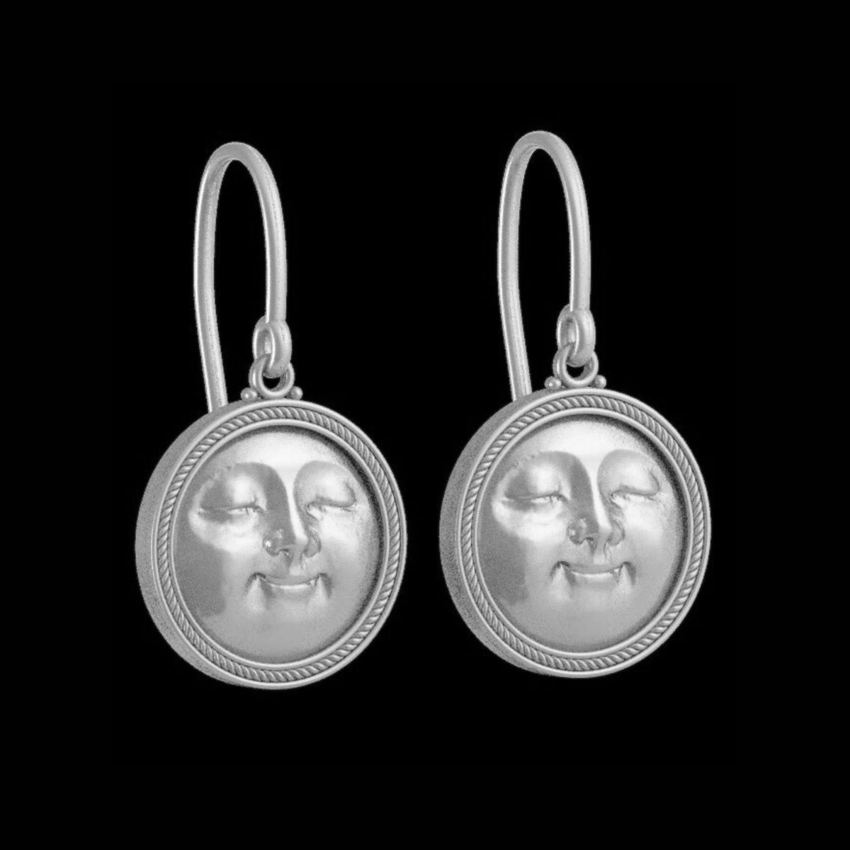 TRANQUILITY HAPPY MOON FACE EARRINGS