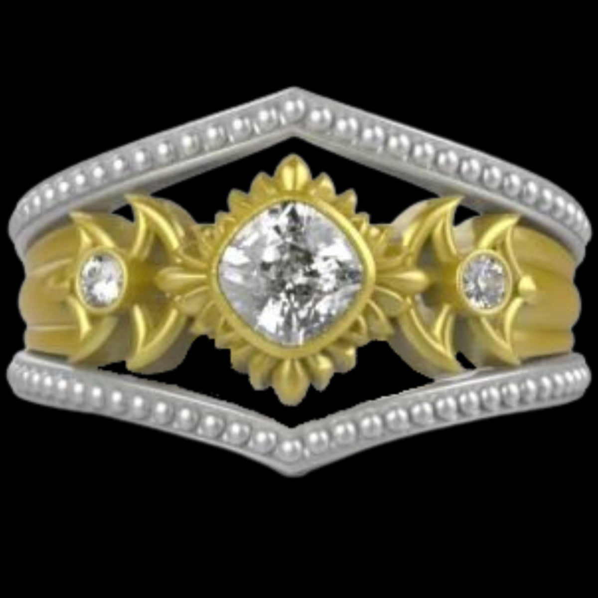 SUN AND MOON - 14KT with Moissanite - Starting at $1499