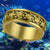 Tortuga Band Ring - Sea Turtle Swimming In Ocean in Sterling, Continuum or Sterling+10KT