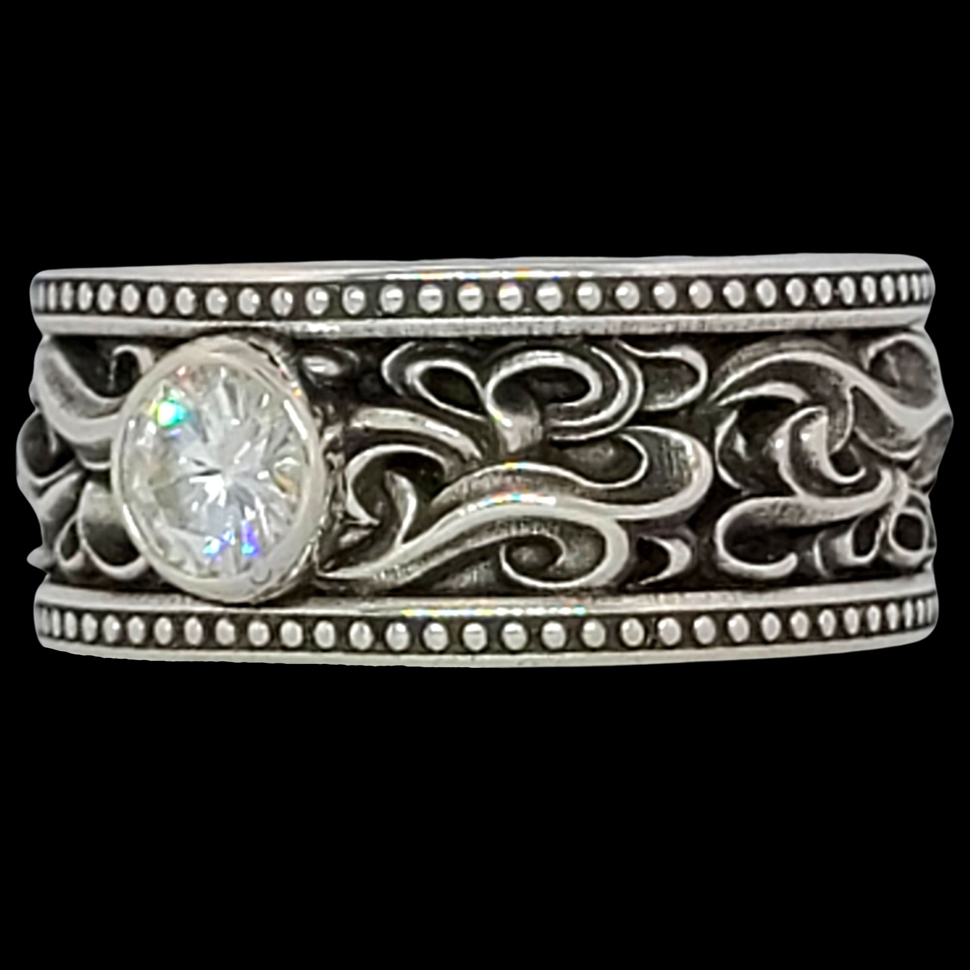 CASCADE BEADED  with 5mm MOISSANITE