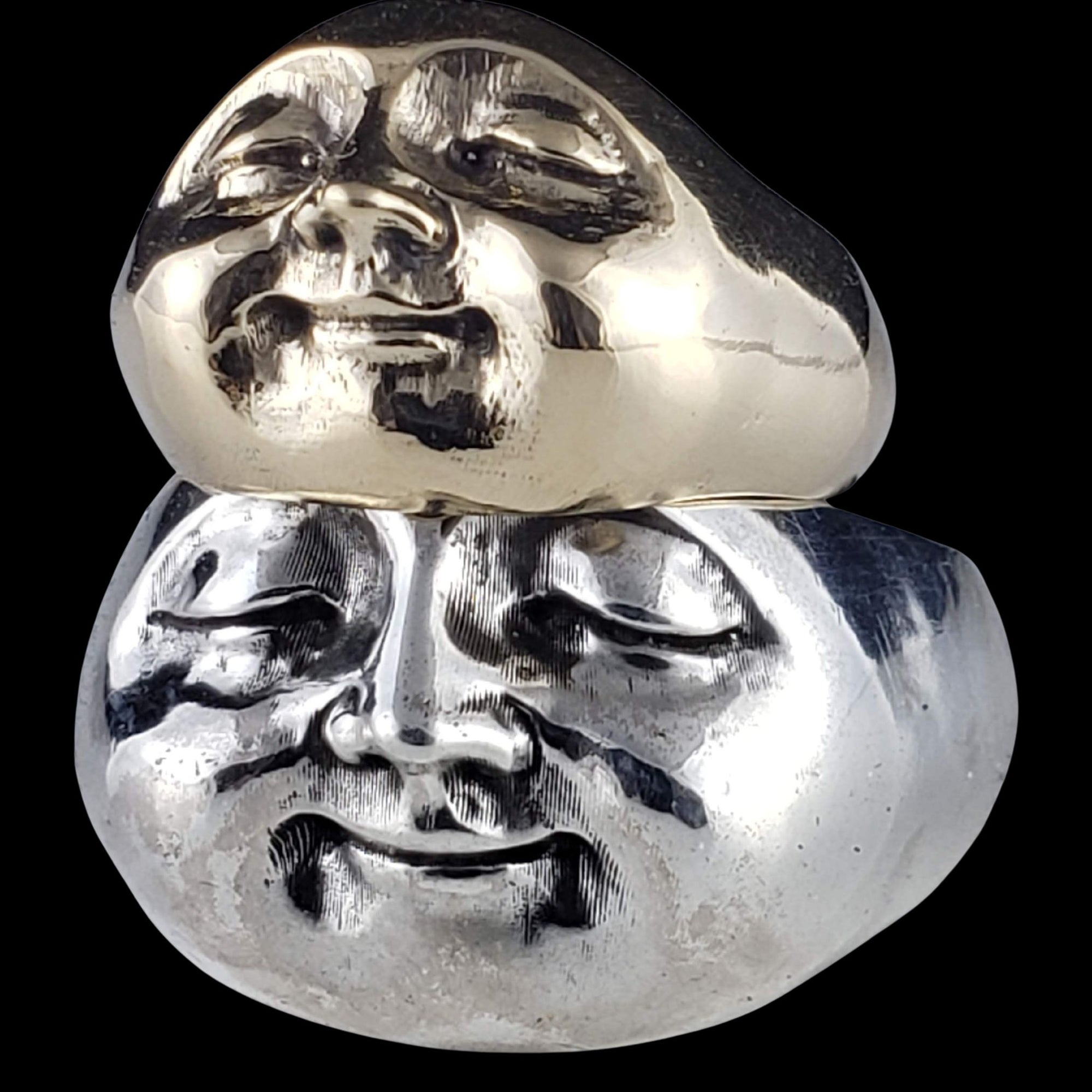 MOONCHILD SMILING MOON FACE Signet Ring- Starting at $149