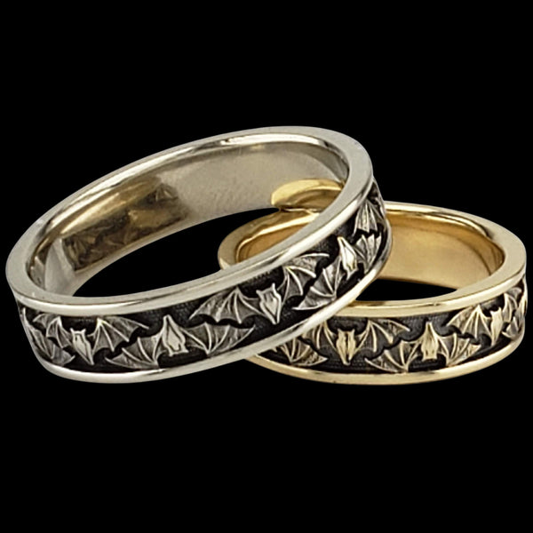 BAT NARROW Band Ring - Celtic Jewelscapes