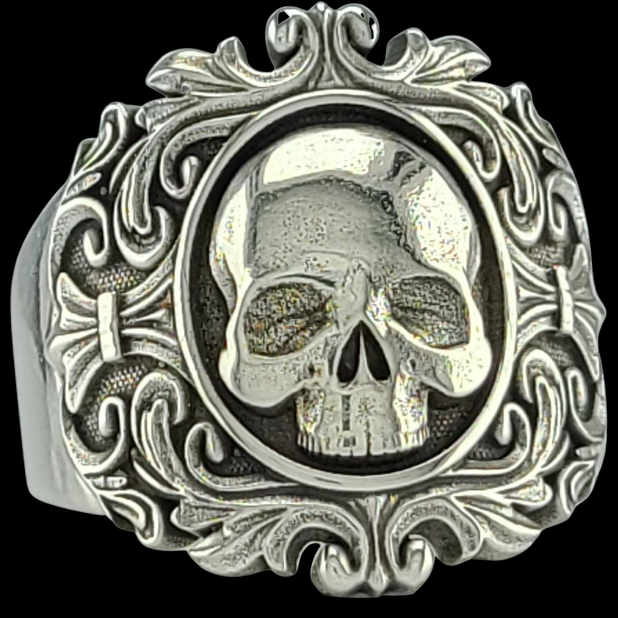 VITA BREVIS SKULL Tapered Band Ring - Starting at $229