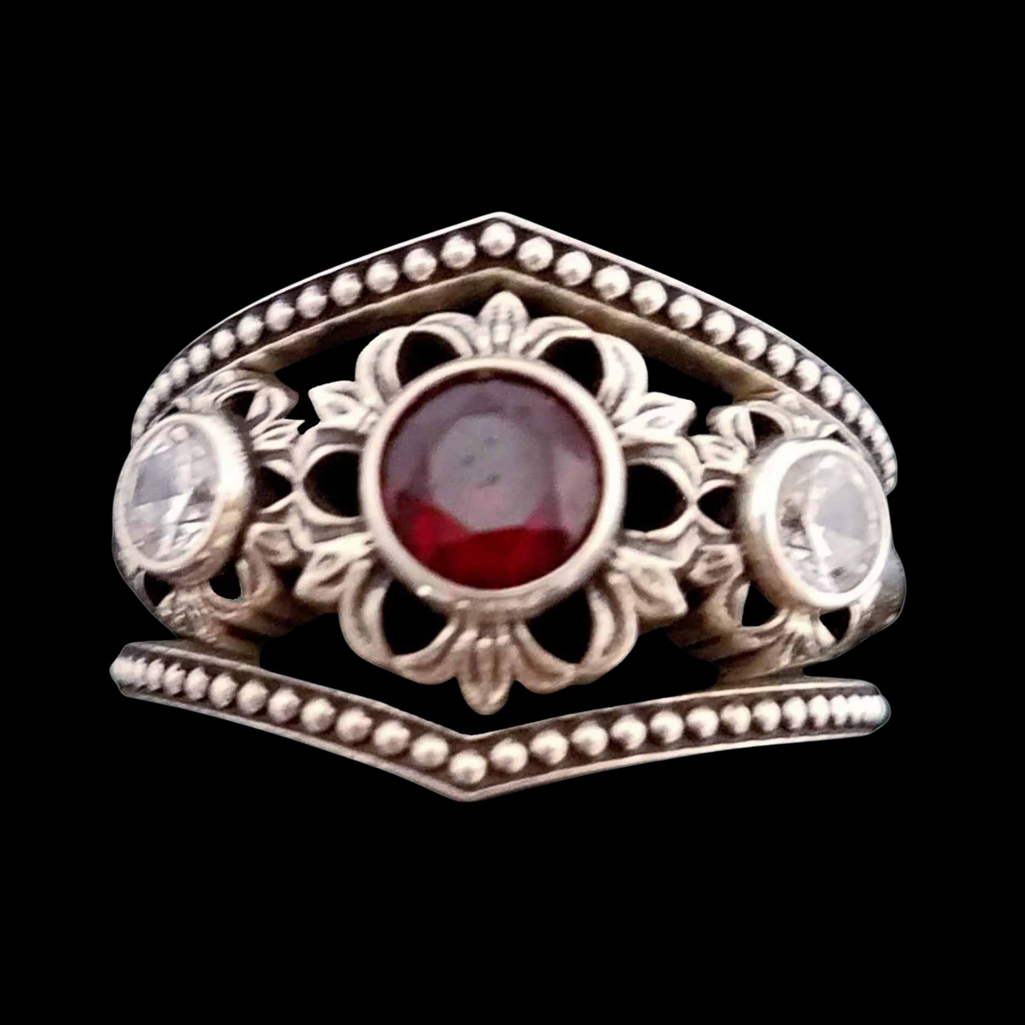 MEDICI Wedding Set in 14KT Gold with 3/4 CT Garnet or Ruby - $1199