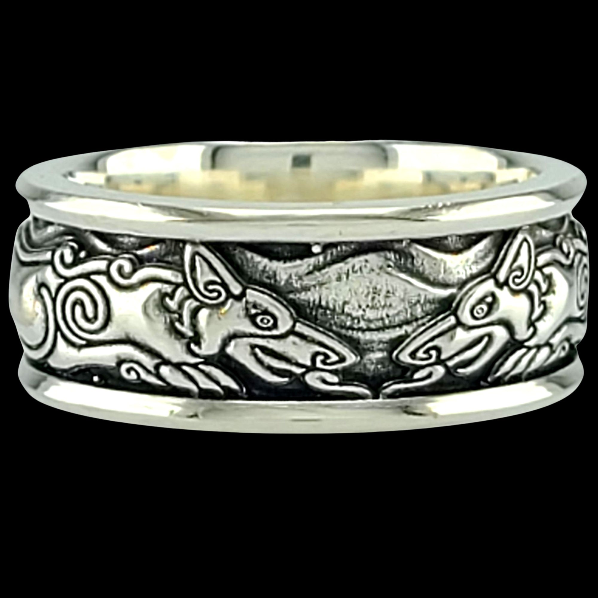 Vintage Celtic Knot Viking Wolf Ring Stainless Steel Mens Biker Punk Signet  Ring | eBay