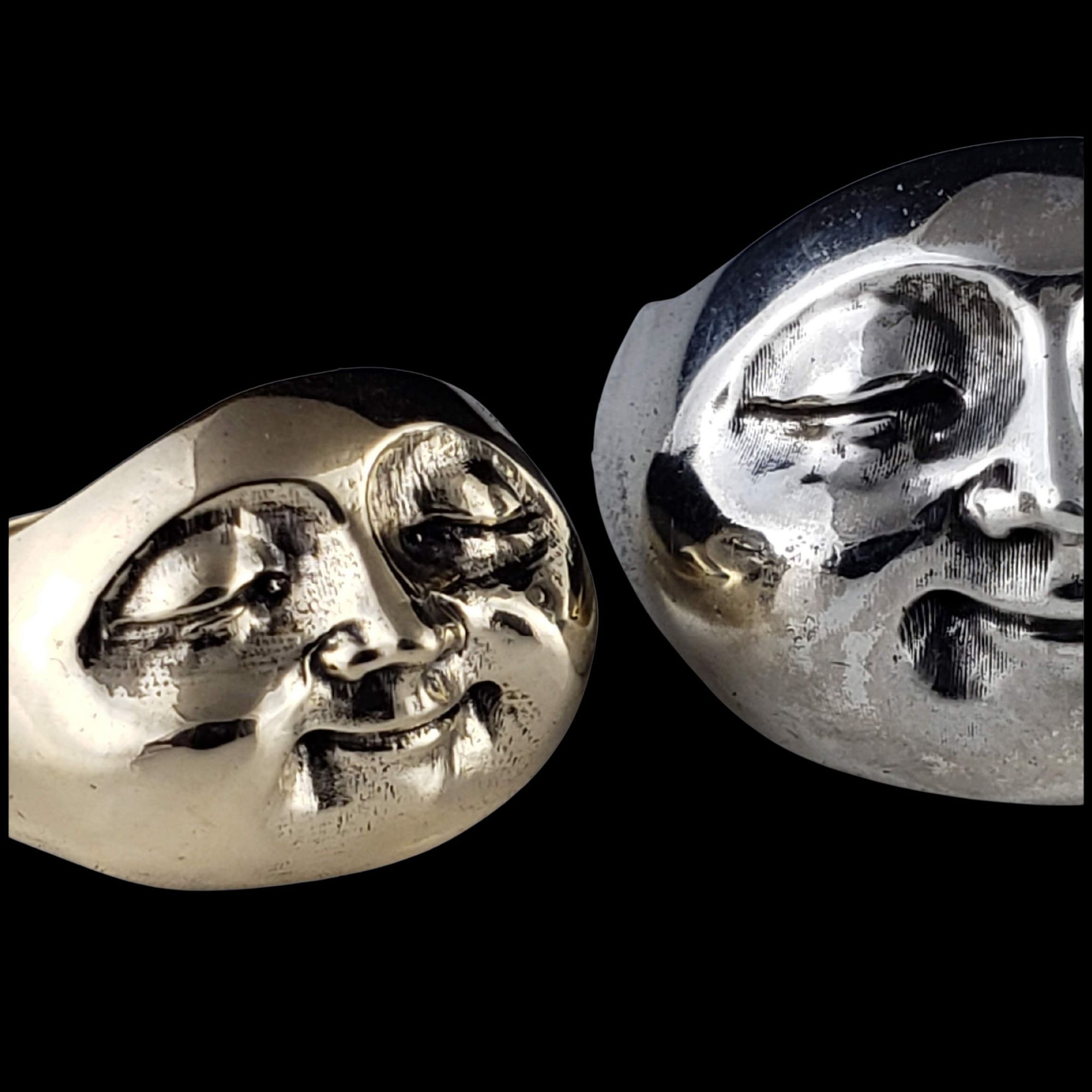 MOONCHILD SMILING MOON FACE Signet Ring- Starting at $149