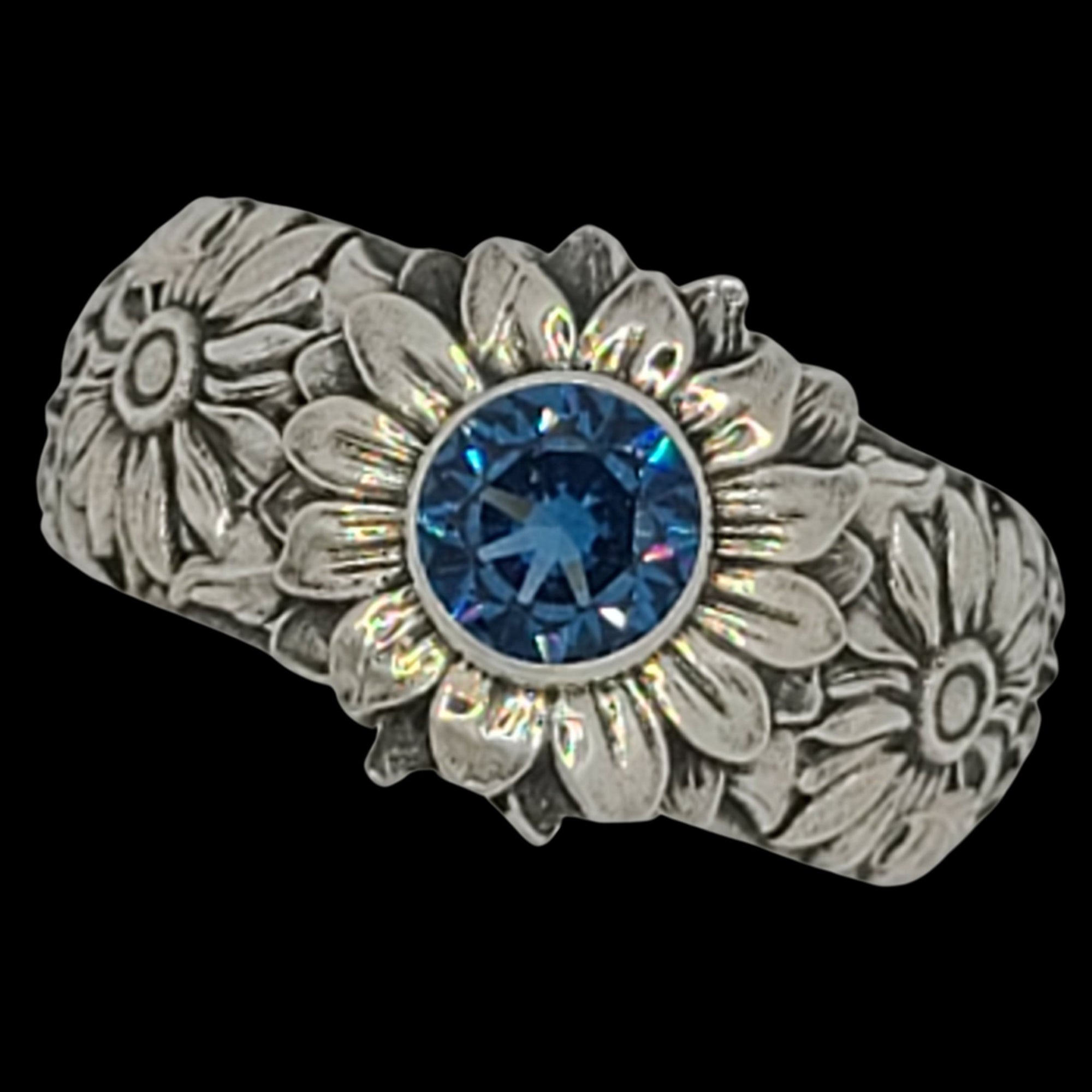 SUNFLOWER SOLITAIRE Ring in GOLD with CHOICE of 5mm GEMSTONE - Starting at $1089