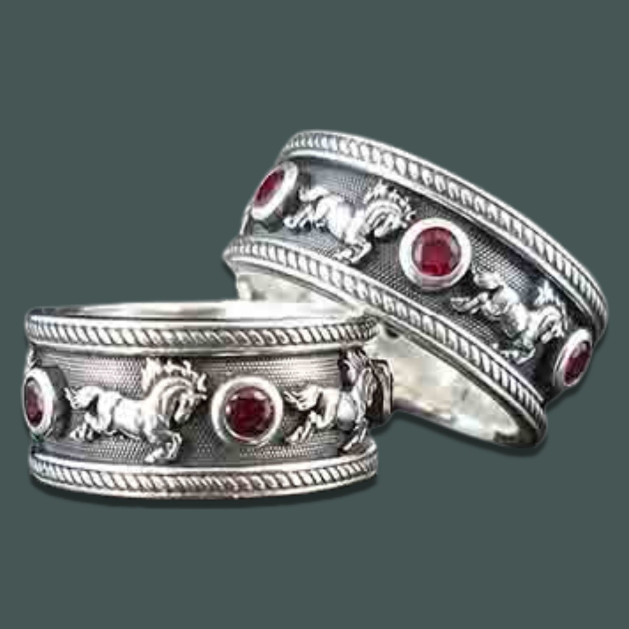 FOAL OF THE FOUR WINDS SOLITAIRE Band Ring in GOLD with CHOICE of Six 3mm GEMSTONES - Starting at $1049