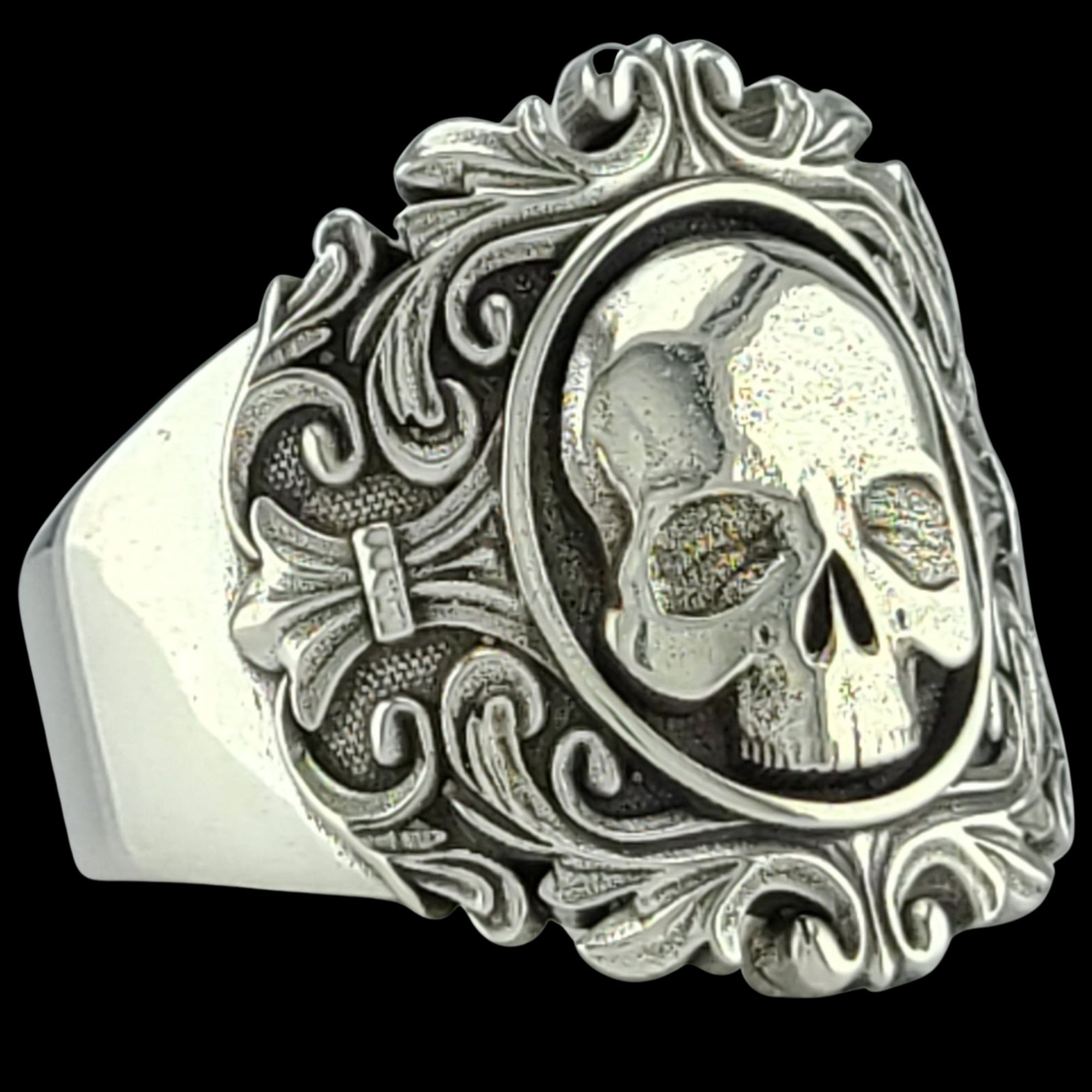 VITA BREVIS SKULL Tapered Band Ring - Starting at $229