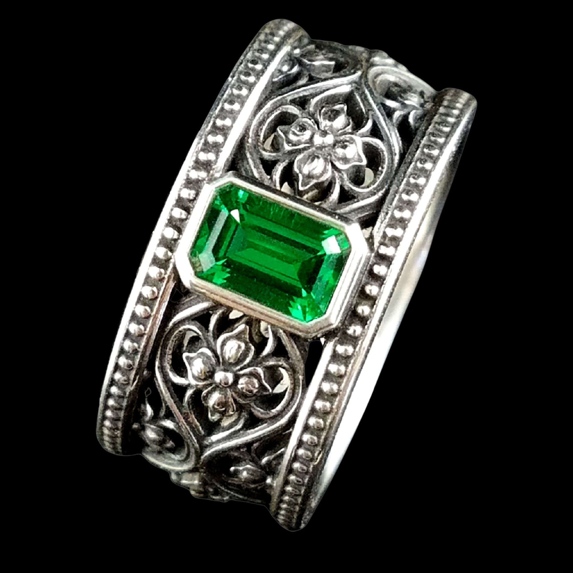 VALENCIA SOLITAIRE Band Ring in GOLD with CHOICE OF 5mm GEMSTONE - Starting at $1049