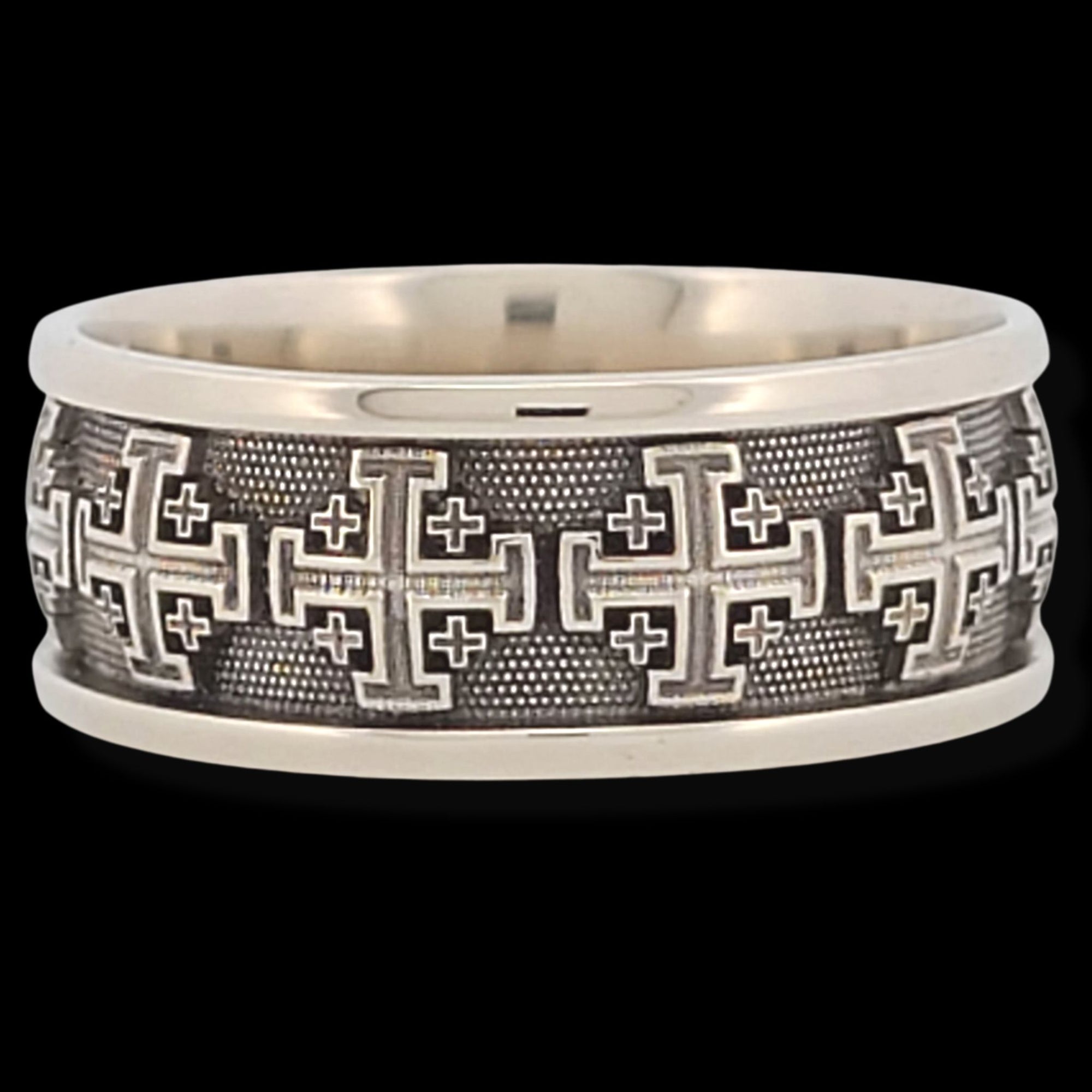 JERUSALEM CROSS Band Ring- Starting at $184