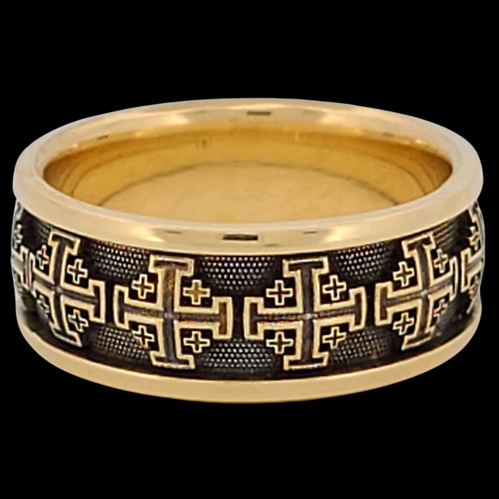 JERUSALEM CROSS Band Ring- Starting at $184