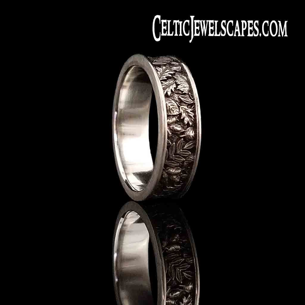 AUTUMN LEAVES NARROW - Starting at $139 - Celtic Jewelscapes