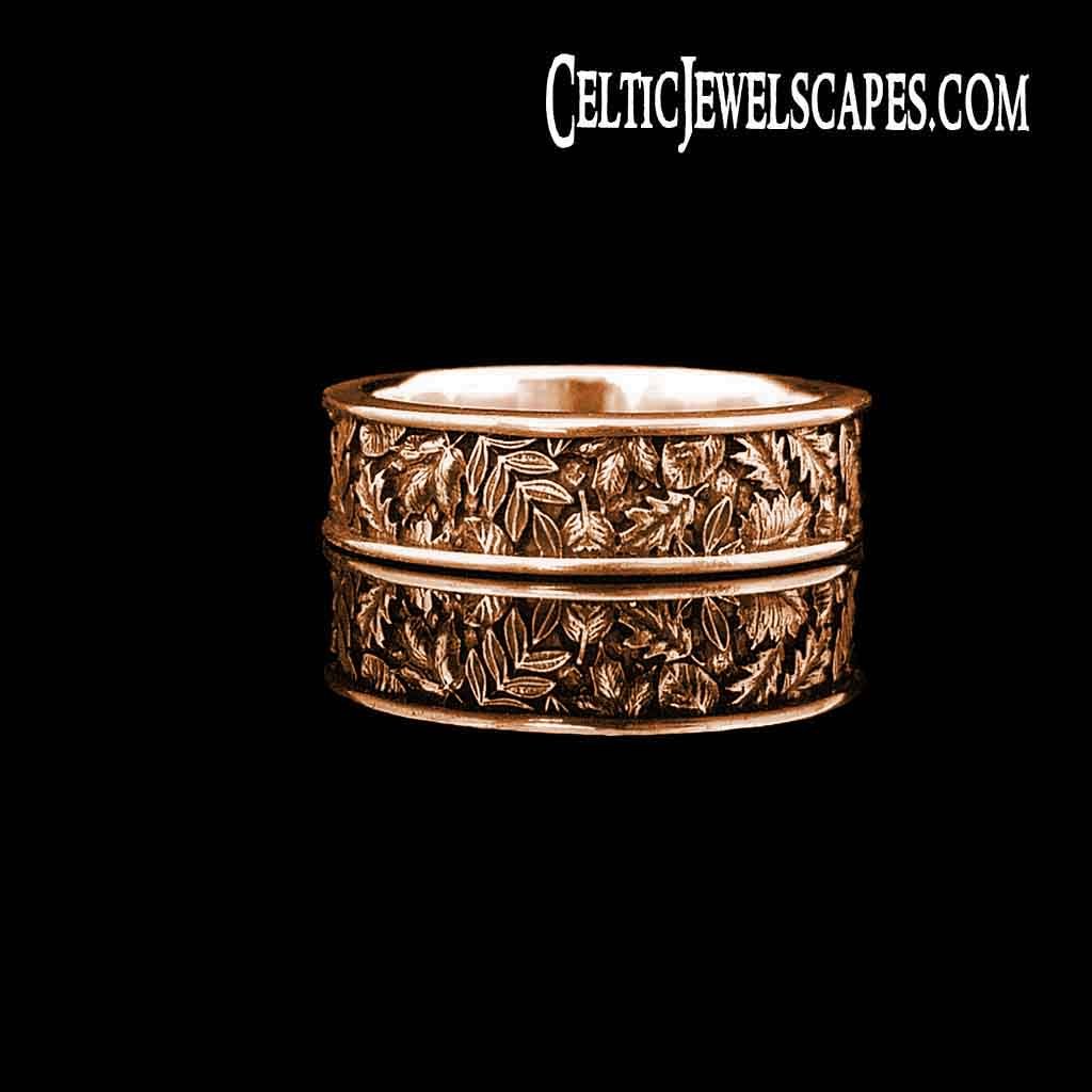 AUTUMN LEAVES NARROW - Starting at $139 - Celtic Jewelscapes
