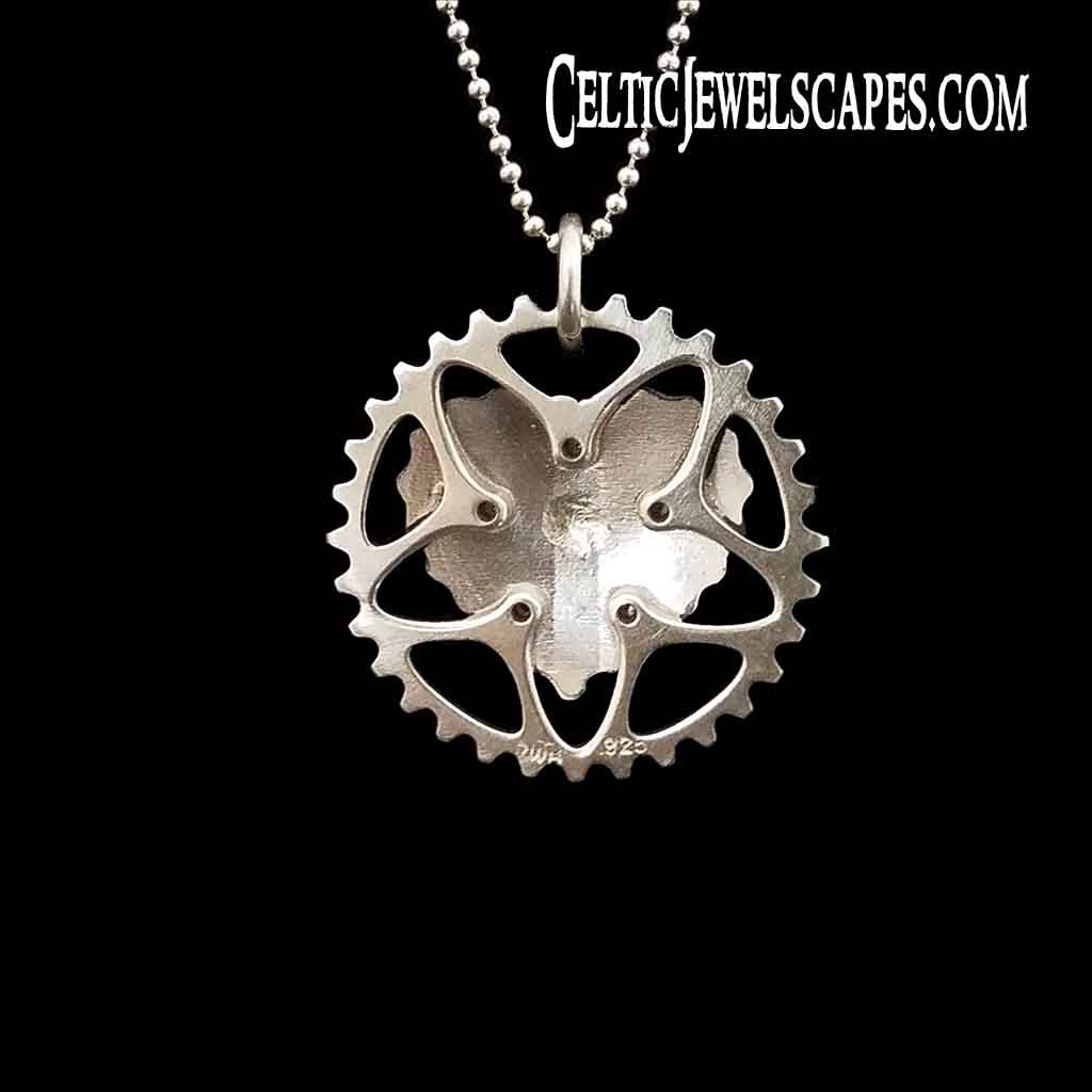 BIKE CHAIN HEART Pendant - Starting at $99 - Celtic Jewelscapes