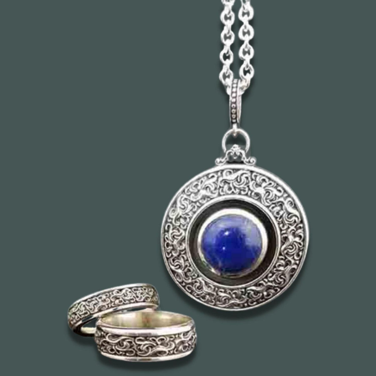 CASCADE Pendant with LAPIS - Starting at $249 - Celtic Jewelscapes