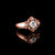 ENCANTO Solitaire in 14KT Gold with 6mm 3/4CT Moissanite and .06CTW Natural Diamonds - $1,649 - Celtic Jewelscapes