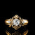 ENCANTO Solitaire in 14KT Gold with 6mm 3/4CT Moissanite and .06CTW Natural Diamonds - $1,649 - Celtic Jewelscapes