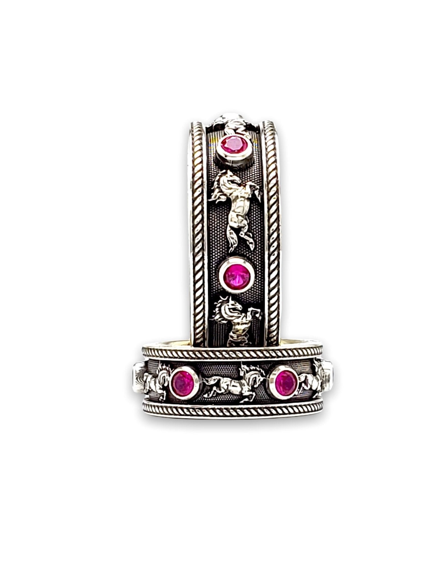 FOAL OF THE FOUR WINDS with 3mm RUBIES - Starting at $399 - Celtic Jewelscapes