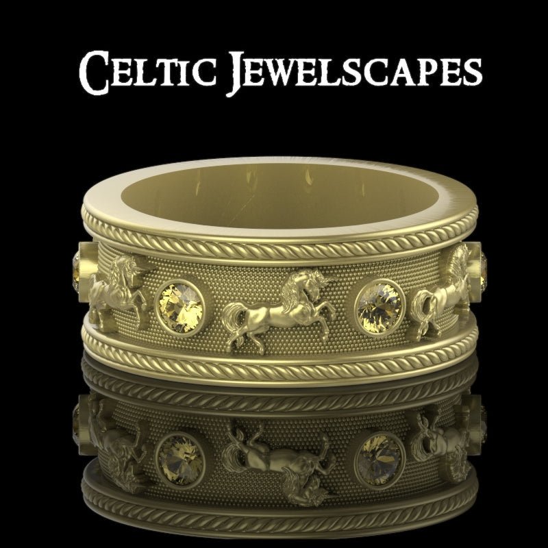 Special Order for J. W. - Four Winds Unicorn in 10KT w/ LG Diamonds-PAYMENT #4 - FINAL - Celtic Jewelscapes