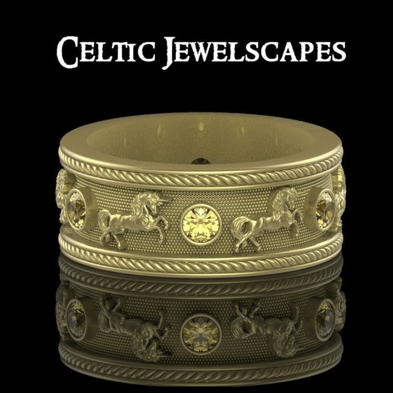Special Order for J. W. - Four Winds Unicorn in 10KT w/ LG Diamonds-PAYMENT #4 - FINAL - Celtic Jewelscapes