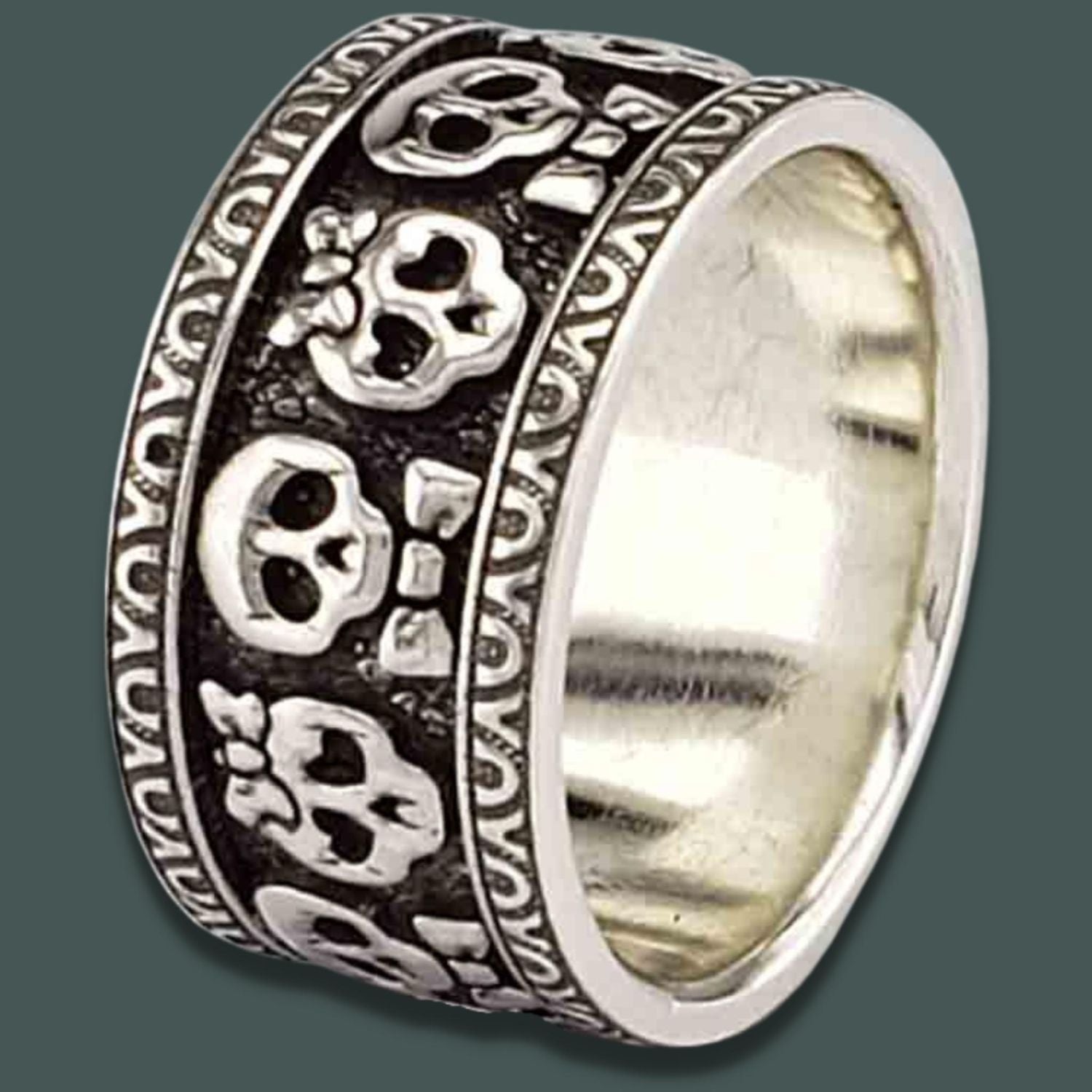 Aphrodite' Sterling Silver Skull Ring