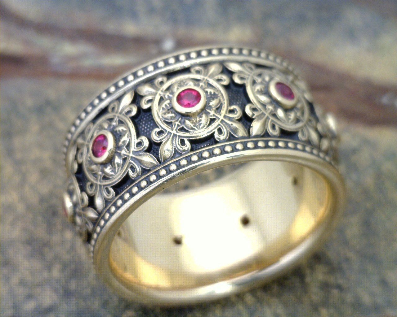 TRIESTE with RUBIES - Starting at $259 - Celtic Jewelscapes